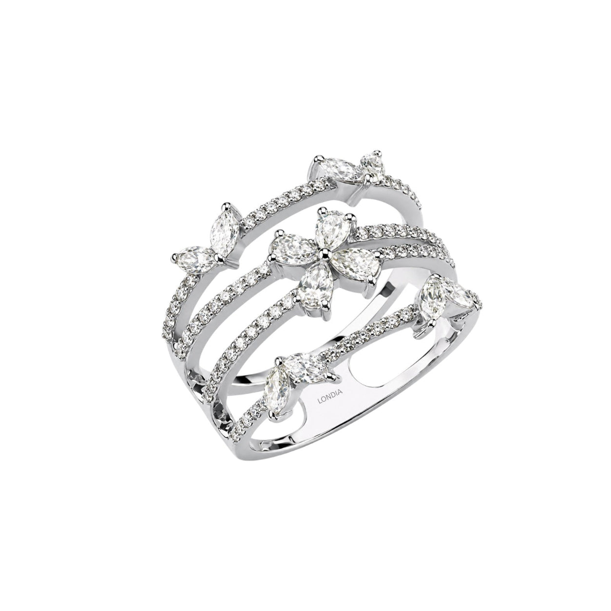 1.00 Carat Natural Diamond Statement Design Ring – 18K Gold