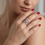 1.00 Carat Natural Diamond Statement Design Ring – 18K Gold