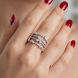 1.00 Carat Natural Diamond Statement Design Ring – 18K Gold