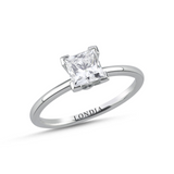 1.00 Carat Princess Cut Solitaire Diamond Ring