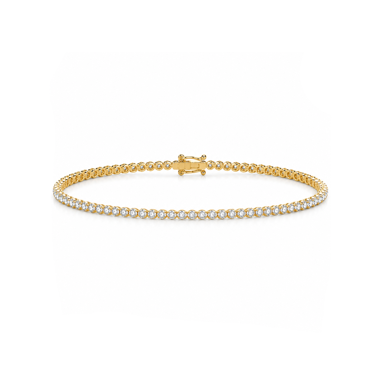 1.00 Carat Super Light Crown Bracelet in 14K Gold