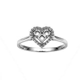 1.00 Ct. Heart design Jewelry Mounting Set in 14K Gold