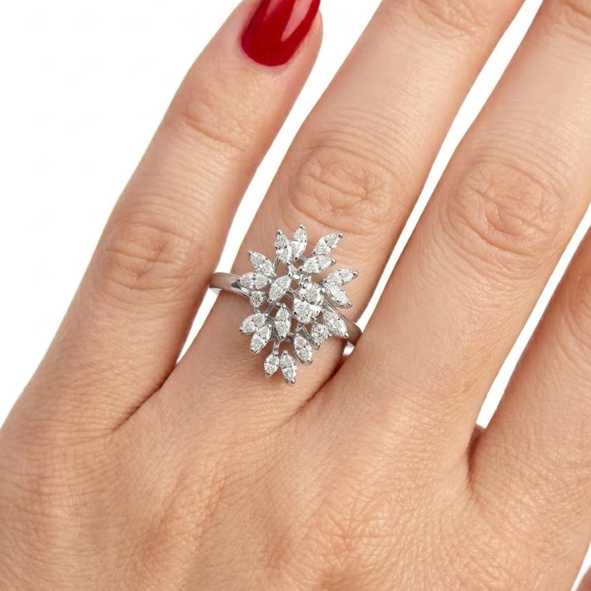 Natural Diamond Statement Design Ring 
