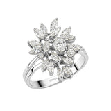Natural Diamond Statement Design Ring 