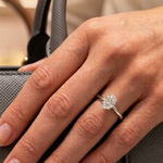 1.00 Ct. Natural Oval Diamond F Color HRD Certified Modern Solitaire Ring