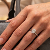 1.00 Ct. Natural Oval Diamond F Color HRD Certified Modern Solitaire Ring