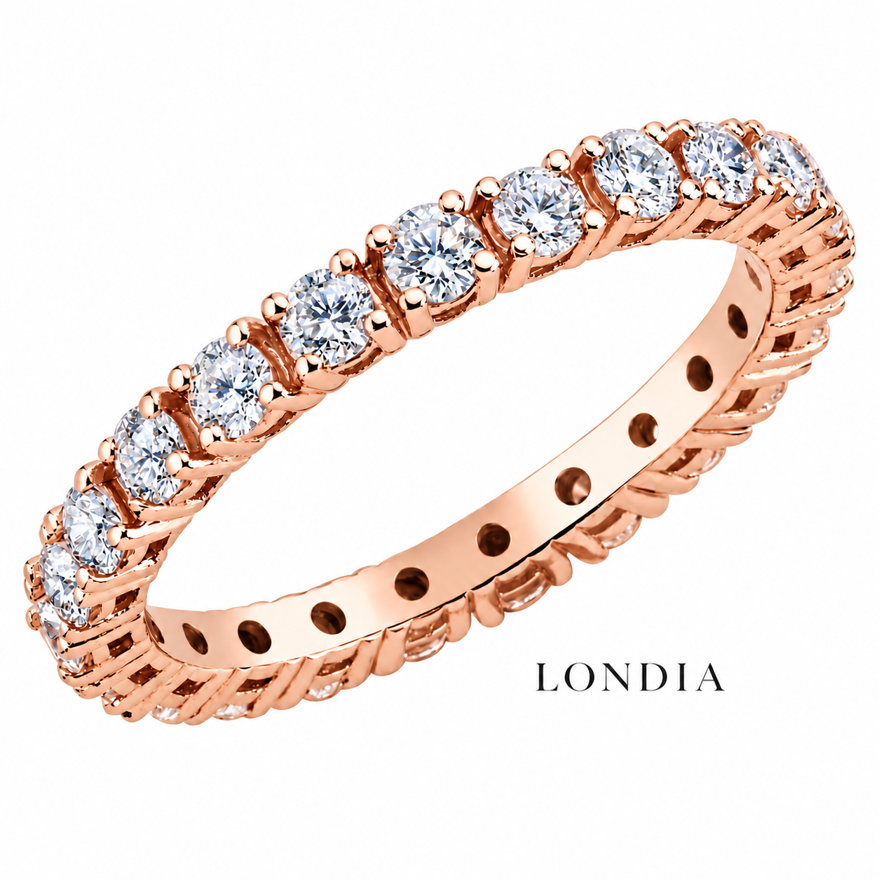1.00 Carat E Color Natural Diamond Full Eternity Ring