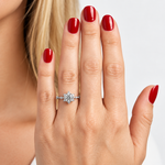 1.00 Carat F Color HRD Internationally Certified Lotus Solitaire Diamond Ring