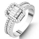 1.00 Carat Natural Diamond Baguette Stone Diamond Ring | LONDIA