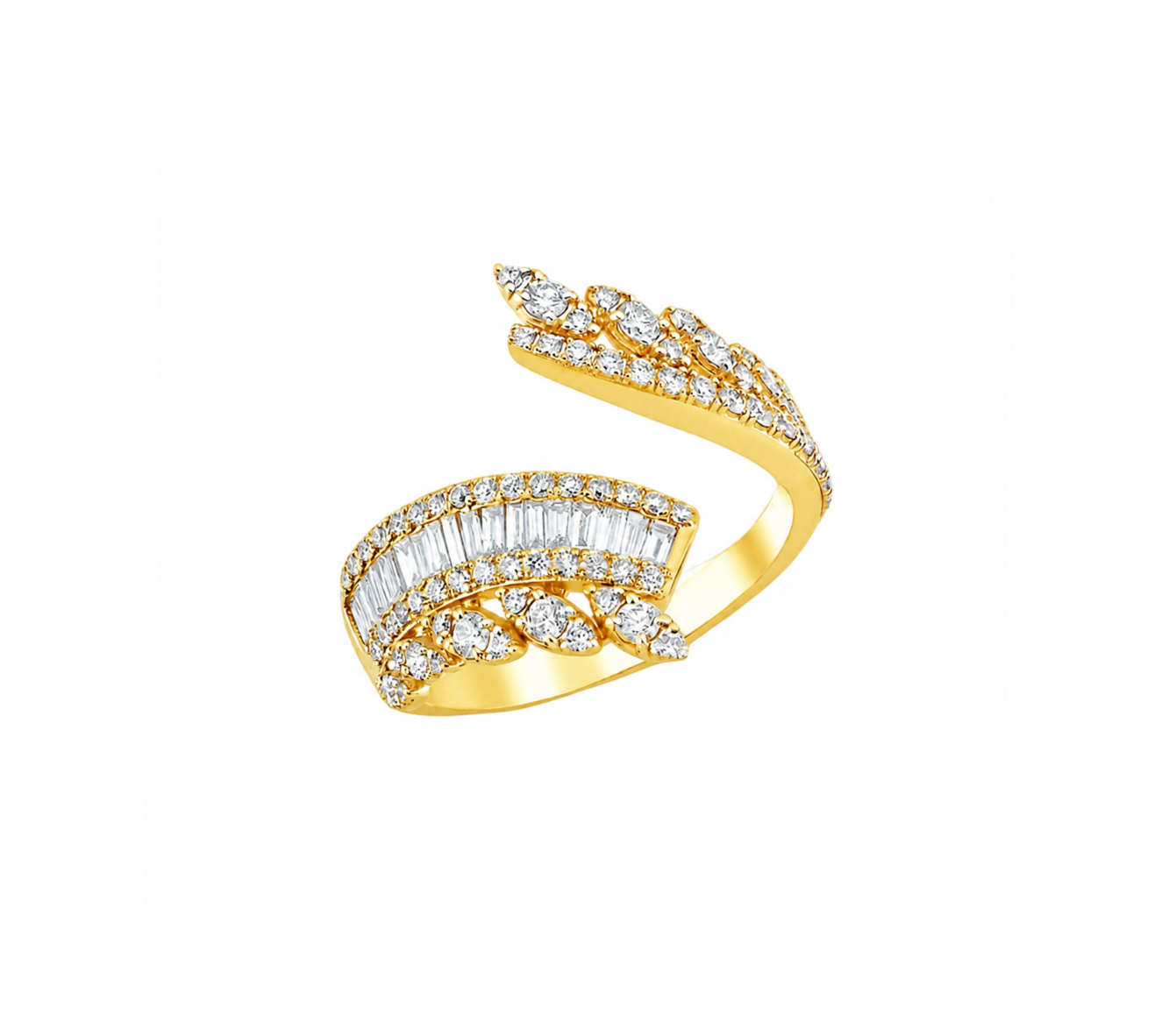1.00 Ct. Natural Diamond Line-Design Ring  LONDIA