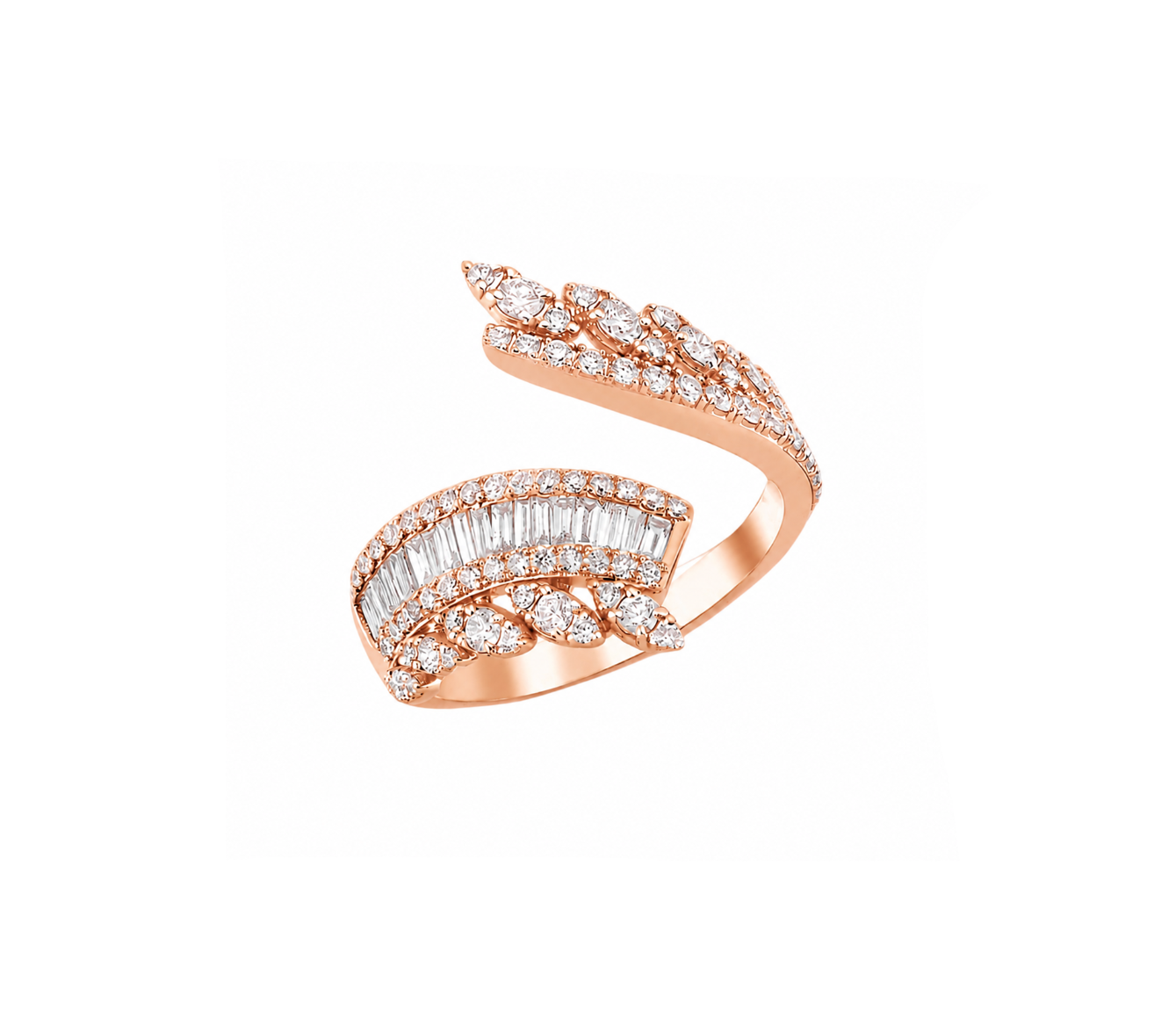 1.00 Ct. Natural Diamond Line-Design Ring  LONDIA