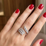 1.00 Ct. Natural Diamond Line-Design Ring | LONDIA