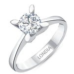 1.00 Ct. Natural Diamond Solitaire ''Butterfly'' Ring in 14K Gold