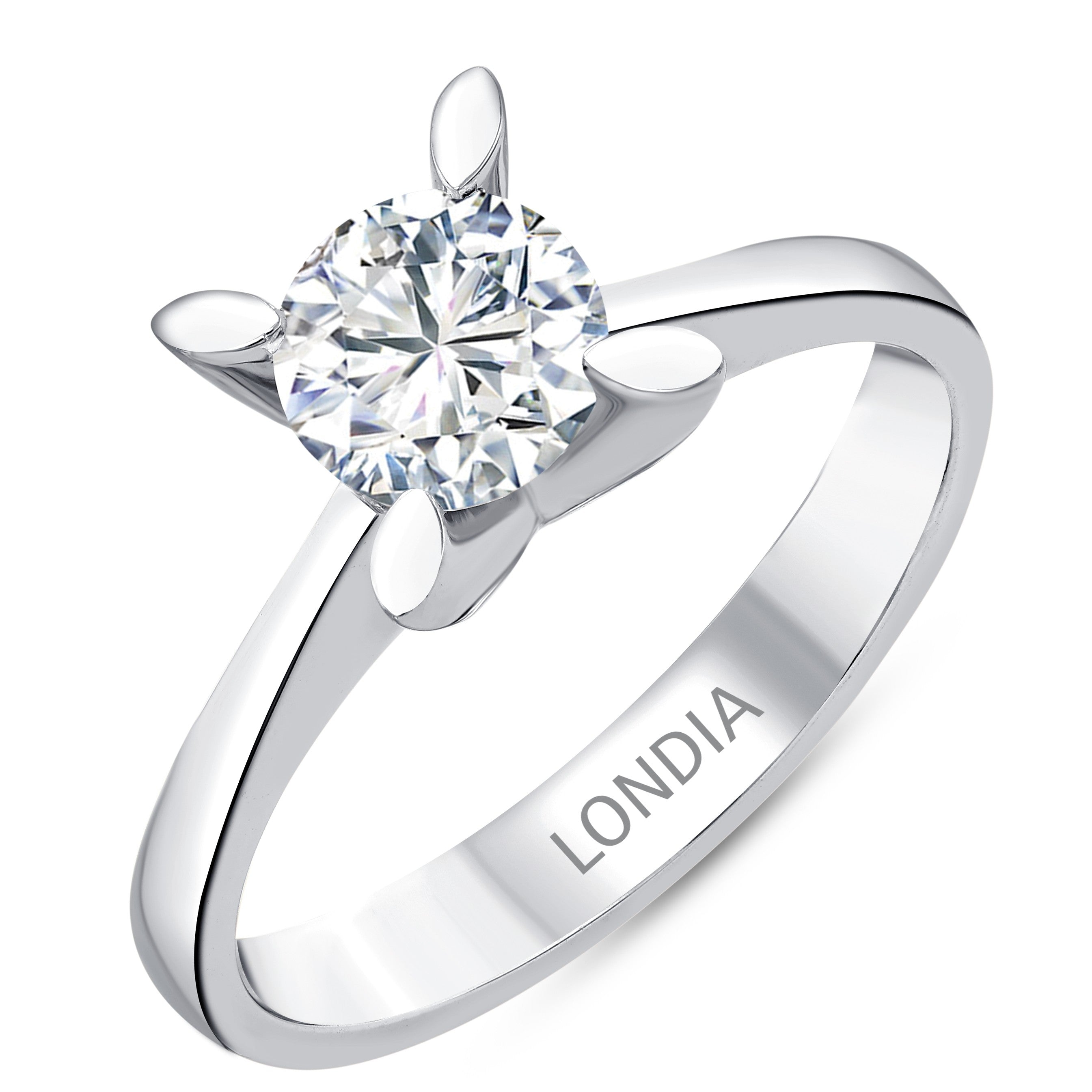 1.00 Ct. Natural Diamond Solitaire ''Butterfly'' Ring in 14K Gold
