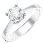 1.00 Ct. Natural Diamond Solitaire ''Classic'' Design Ring In 14K Gold