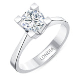 1.00 Ct. Natural Diamond Solitaire ''Valentine'' Ring in 14K Gold