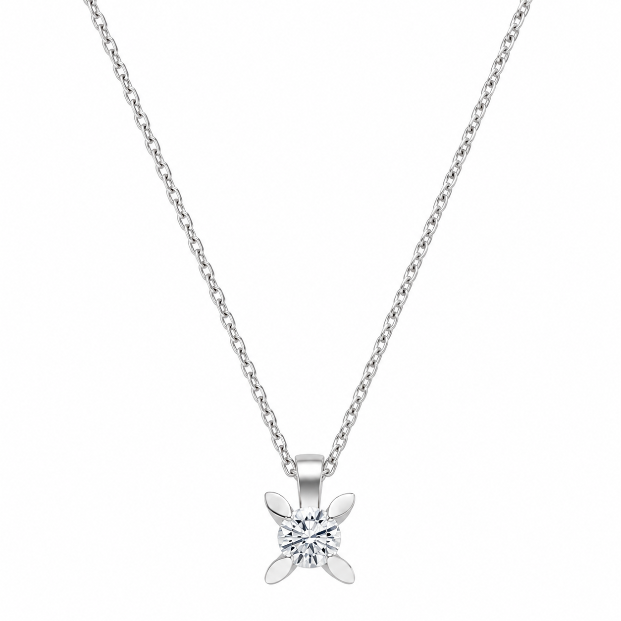 1.00 Ct Natural Diamond Londia Butterfly Design Solitaire Set in 18K Gold
