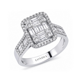 1.05 Carat Natural Diamond Baguette Design Diamond Ring | LONDIA