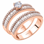 Natural Diamond Bridal Ring Set