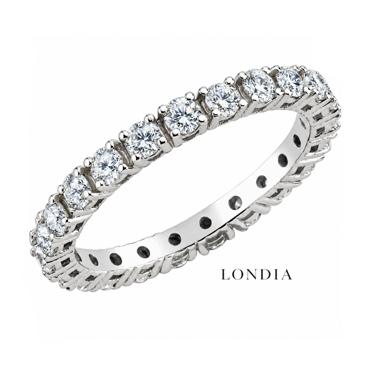 1.05 Carat E Color Natural Diamond Full Eternity Ring