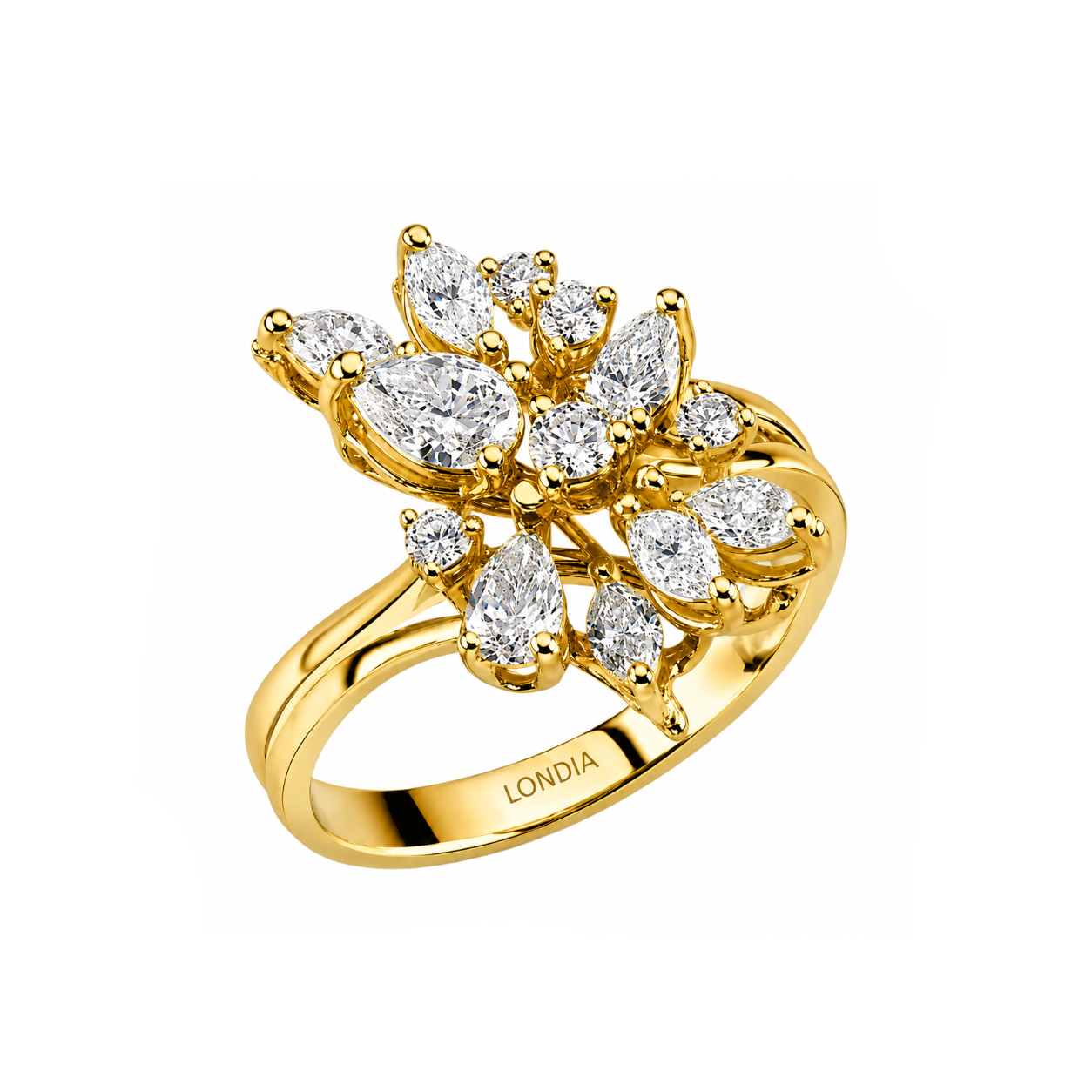 Natural Diamond Statement Design Ring