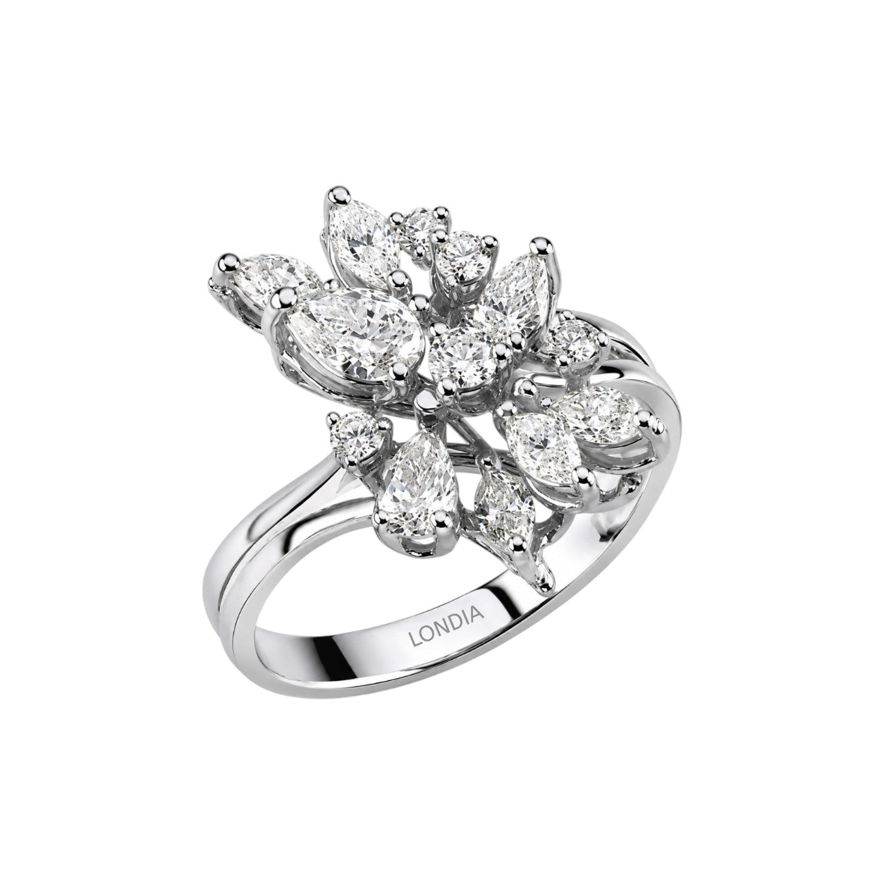 Natural Diamond Statement Design Ring