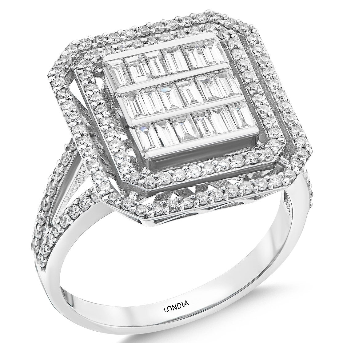 1.10 Carat Natural Diamond Baguette Design Stone Diamond Ring | LONDIA