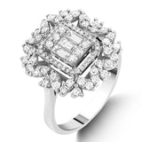 1.10 Carat Natural Diamond Vintage Design Baguette Stone Diamond Ring | LONDIA