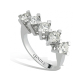 1.15 Carat Diamond “Valentine” Design Five-Stone Ring in 14K Gold