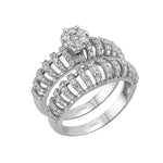 Natural Diamond Wedding Ring Set