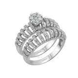 Natural Diamond Wedding Ring Set