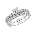 Natural Diamond Wedding Ring Set