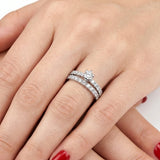 Natural Diamond Wedding Ring Set