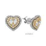 1.15 Ct. Natural Diamond Heart Design Earrings