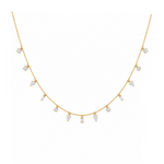 1.20 Carat Dancing Diamond Design Necklace in 14K Solid Gold