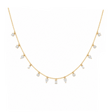 1.20 Carat Dancing Diamond Design Necklace in 14K Solid Gold