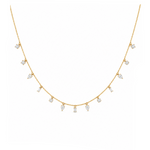 1.20 Carat Dancing Diamond Design Necklace in 14K Solid Gold