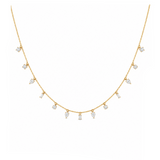 1.20 Carat Dancing Diamond Design Necklace in 14K Solid Gold