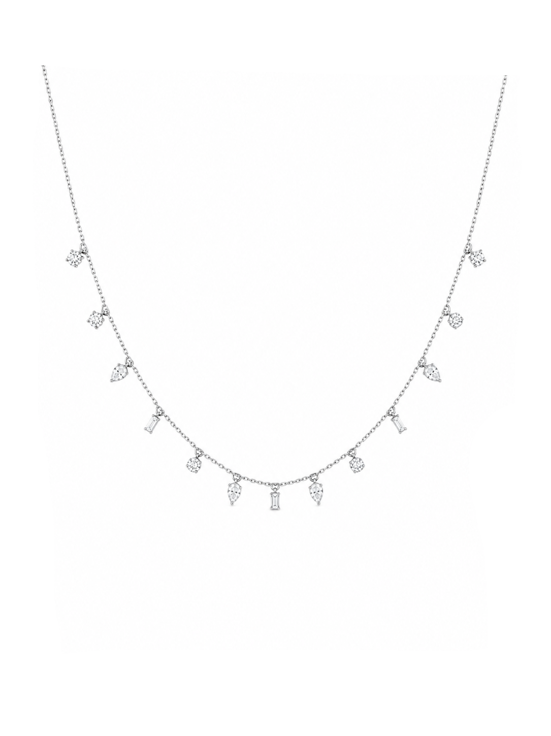 1.20 Carat Dancing Diamond Design Necklace in 14K Solid Gold