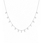 1.20 Carat Dancing Diamond Design Necklace in 14K Solid Gold