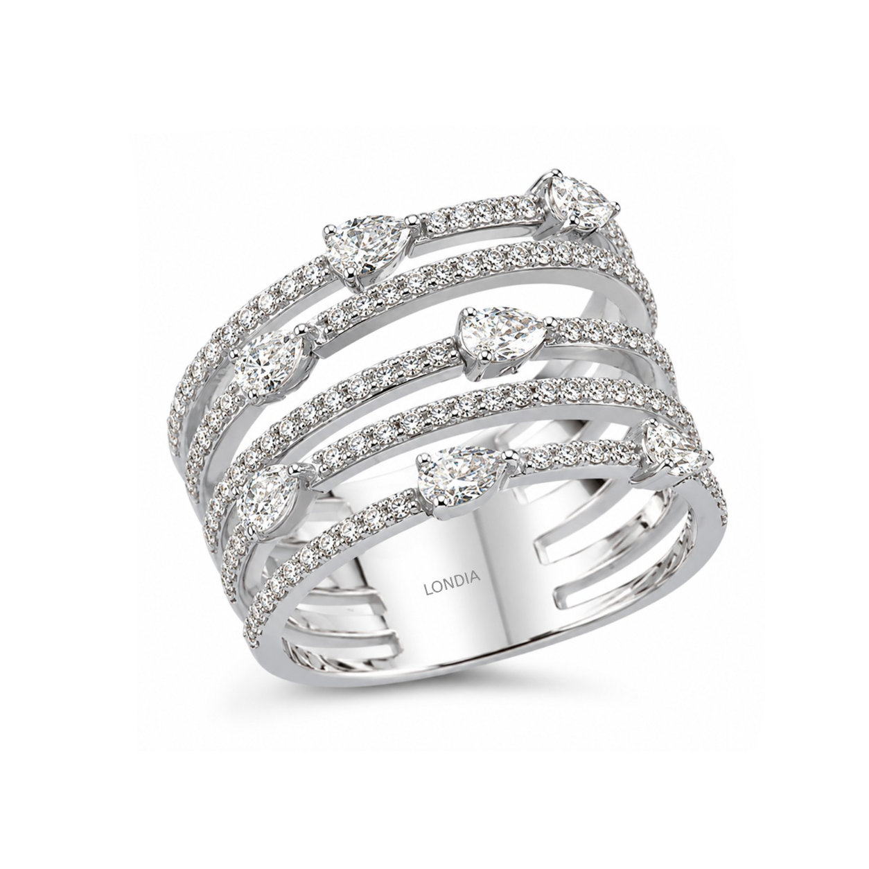 1.20 Carat Natural Diamond Statement Design Ring – 18K Gold
