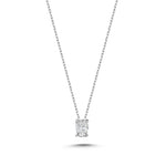 Natural Diamond Oval Necklace & Earrings Set
