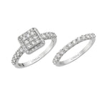 Natural Diamond Wedding Ring Set