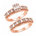 Natural Diamond Wedding Ring Set