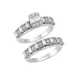 Natural Diamond Wedding Ring Set