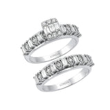 Natural Diamond Wedding Ring Set