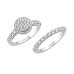 Natural Diamond Wedding Ring Set