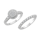 Natural Diamond Wedding Ring Set