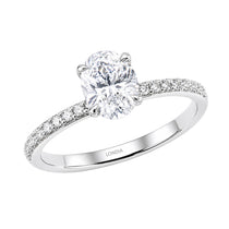 1.20 Ct. Natural Oval Diamond Side Stone Solitaire Ring