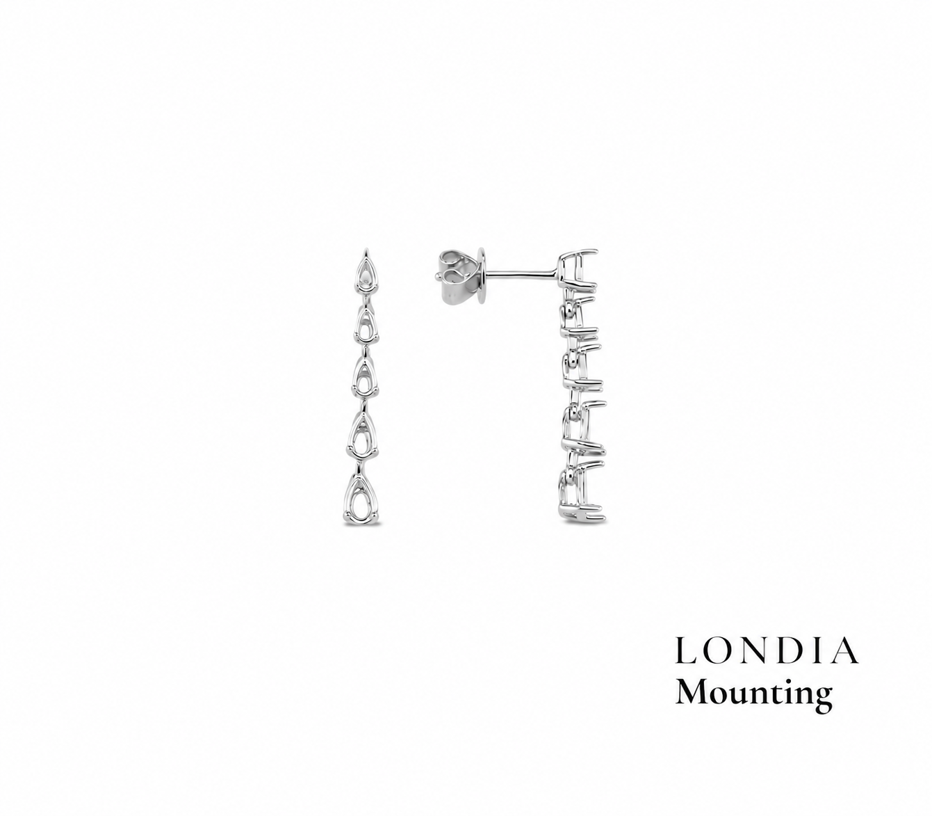 Pear Graduated Earring Mountings